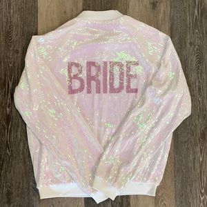 Worn once Hayley Paige BRIDE sequin jacket!